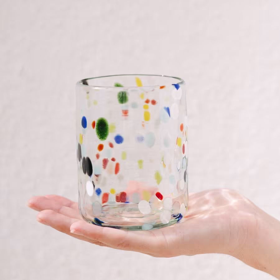 Vaso de Vidrio Confeti