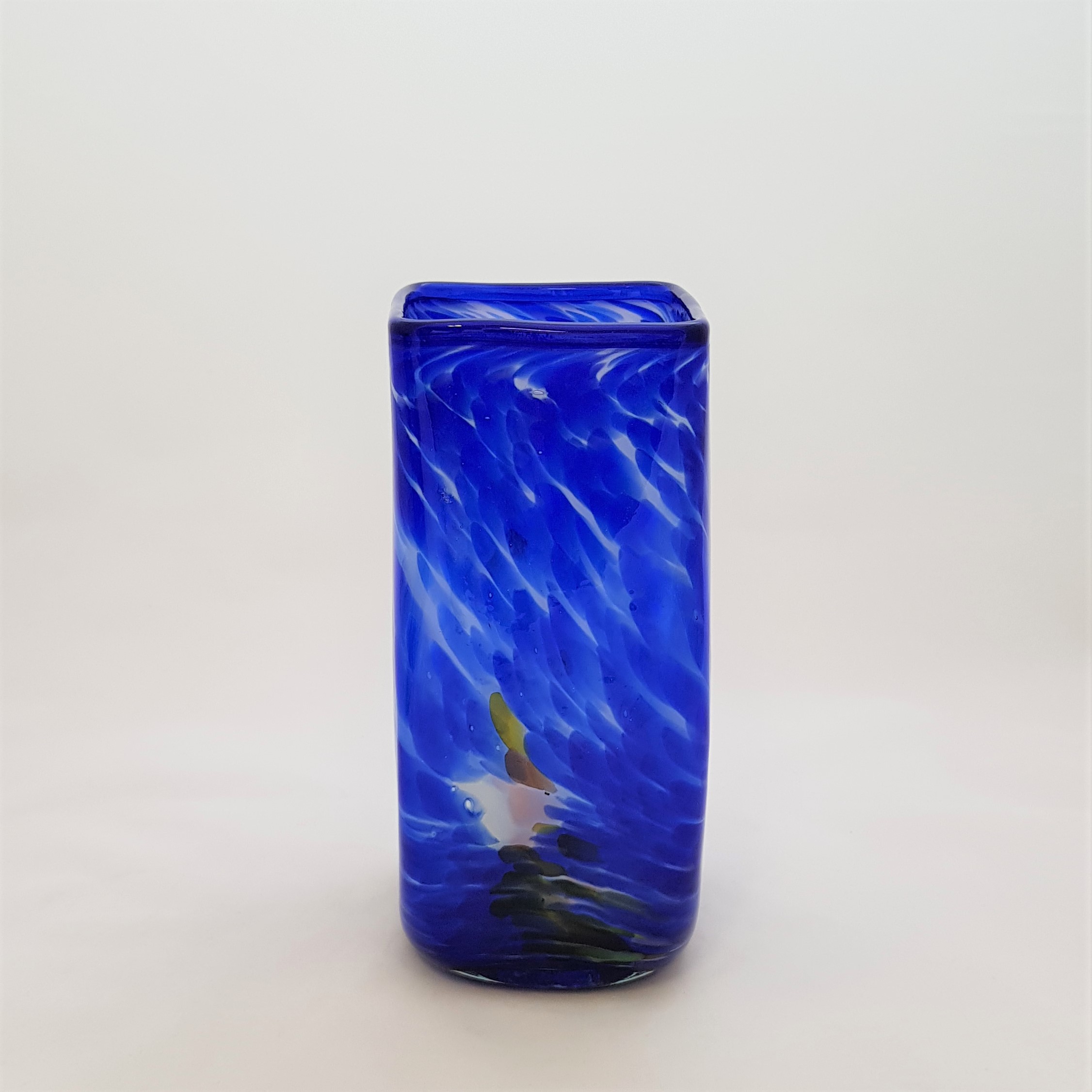 jarron florero azul vidrio lafiore - Vase Blau