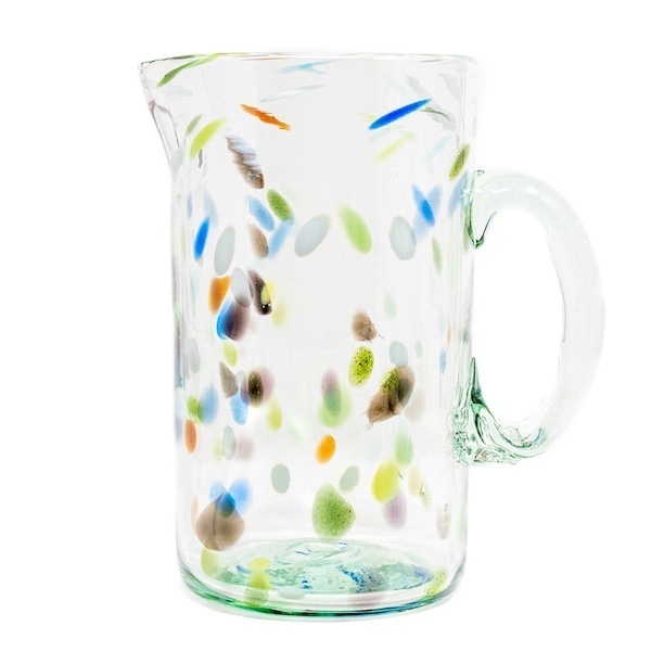 pitcher confetti - Lafiore Glass