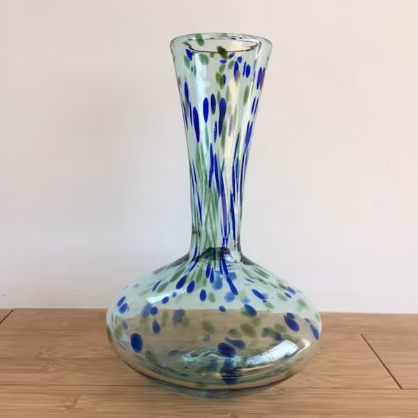 decantador de vino de vidrio artístico