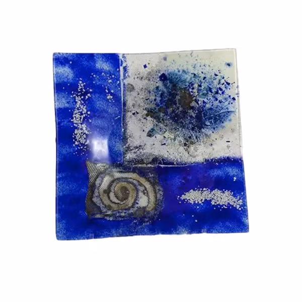 Plato Decorativo Mar Azul