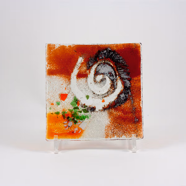 plato vidrio fusing