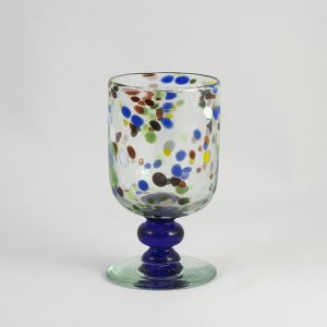 Copa Vidrio Transparente puntos y colores Lafiore.com  300x300 - Lafiore Glass