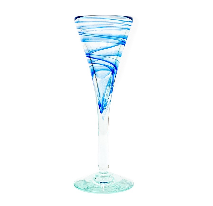 copa vent blau p - Glass Cup Vent Blue