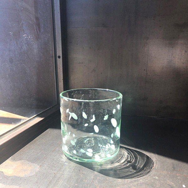 vaso vidrio glass white blanc lafiore - Glass Confetti Blanc