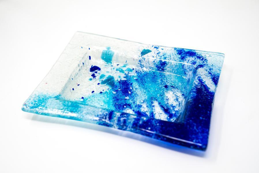 plato azul lafiore - Plate Fusion Blue Sea