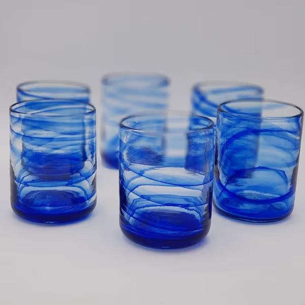 Lafiore Creative & Select Store Mallorca Set de 6 Vasos Mar Azul