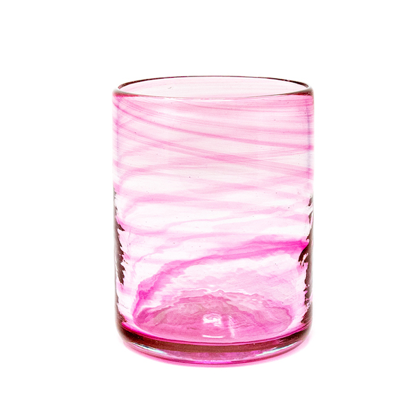 mar pink glass - Vaso de Vidrio Mar Rosa - Large