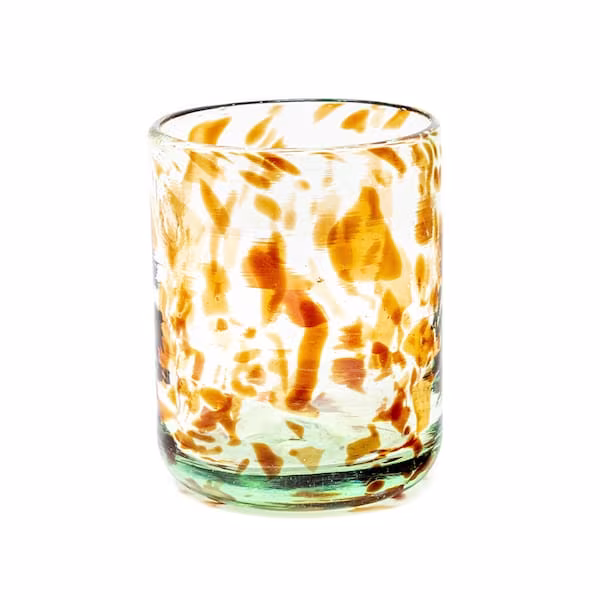 vaso vidrio rojo