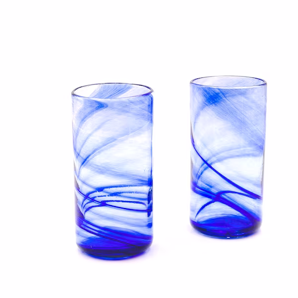 vaso alto mar azul