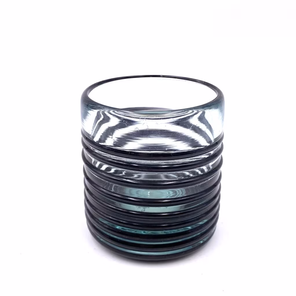 vaso de whisky de vidrio soplado