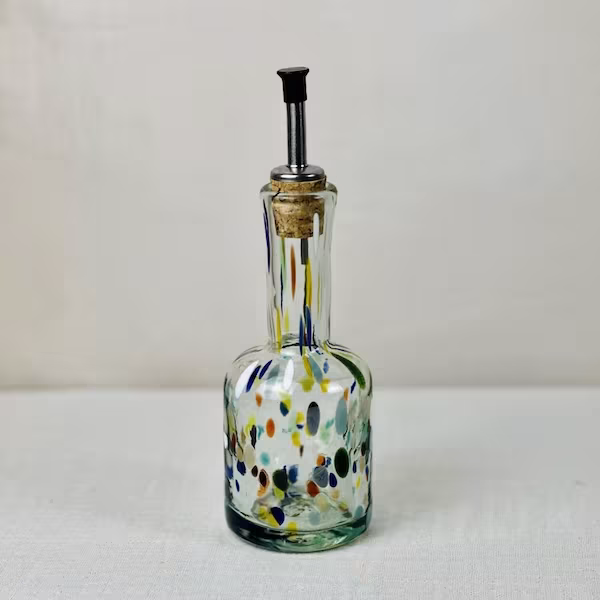 aceitera y vinagrera vidrio soplado