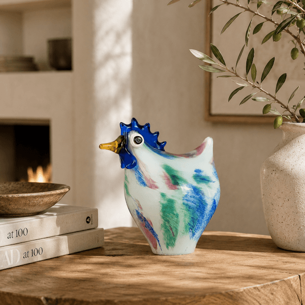 Gallina Figura animal de vidrio artístico