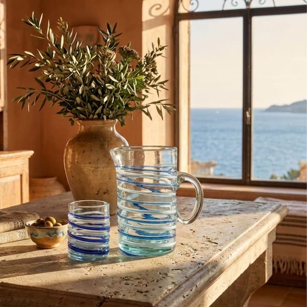 Lafiore Creative & Select Store Mallorca Jarra Azul y Blanco Filat - Imagen 2