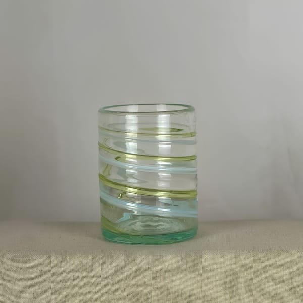Vaso Amarillo y Blanco Filat